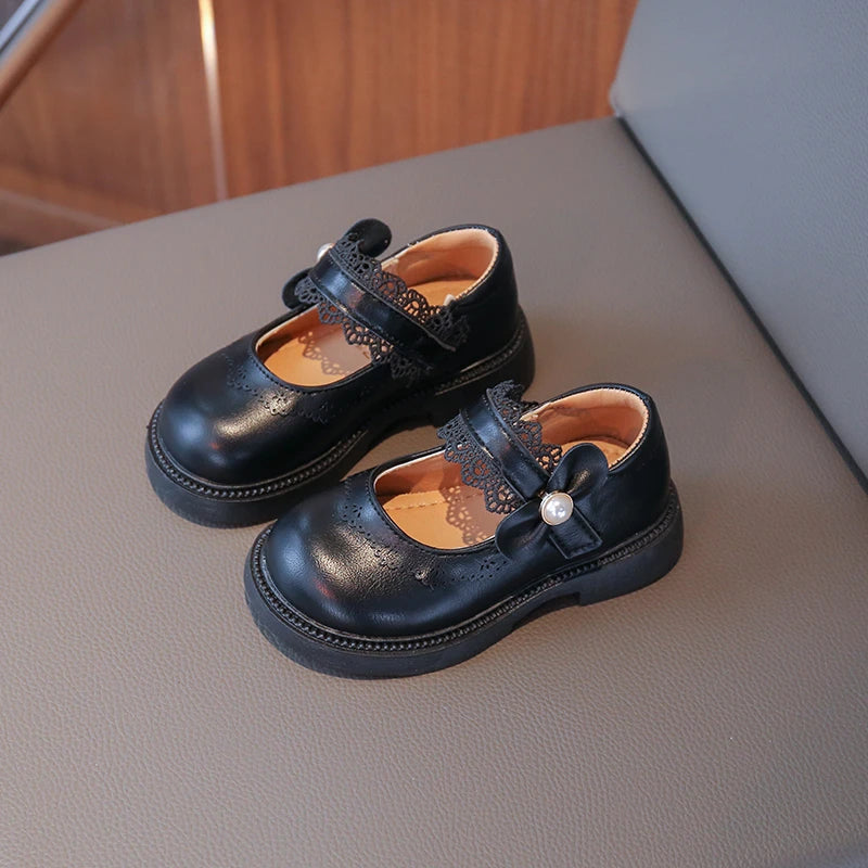 Petites chaussures en cuir pour filles, taille 23-36, chaussures simples en cuir à fond souple pour enfants, Beige, mode polyvalente, chaussures pour bébés pour enfants