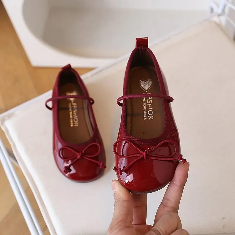 Chaussures en cuir pour filles, nouvelle mode de printemps, Style coréen, souples, antidérapantes, polyvalentes, Chic, décontractées, plates de princesse, 2025