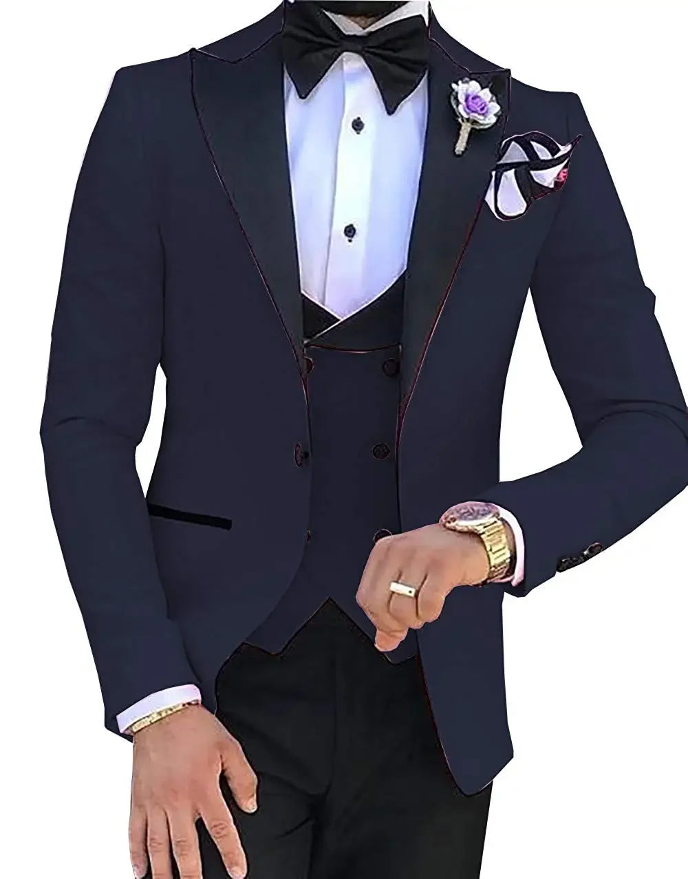 2024 hommes 3 pièces costumes pour hommes sur mesure marié garçons d'honneur Tuxedos mariage hommes costume Terno Masculino (veste + pantalon + gilet)