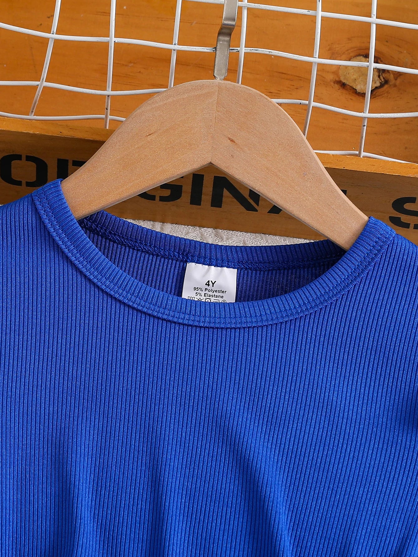 Ensemble 2 pièces pour filles, haut tricoté à manches volantes et col rond + pantalon décontracté imprimé Rose, nouvelle collection été