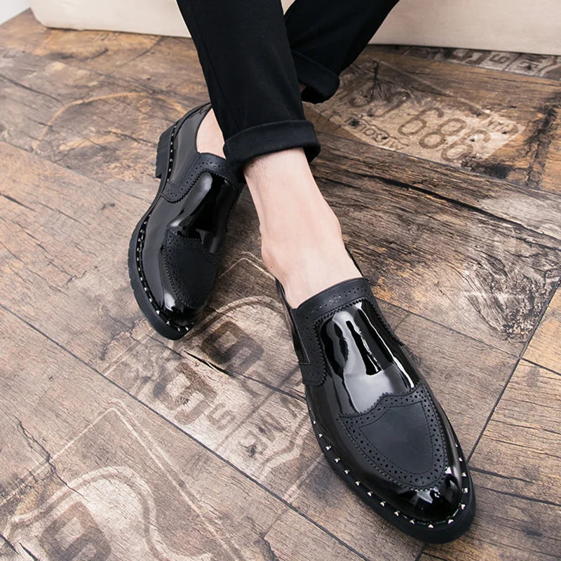 Taille 38-48 classique hommes mocassins hommes décontracté confortable à la mode petites chaussures en cuir européen américain élégant marque chaussures