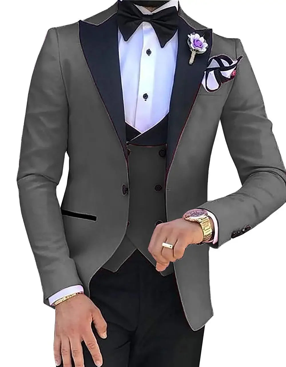 2024 hommes 3 pièces costumes pour hommes sur mesure marié garçons d'honneur Tuxedos mariage hommes costume Terno Masculino (veste + pantalon + gilet)