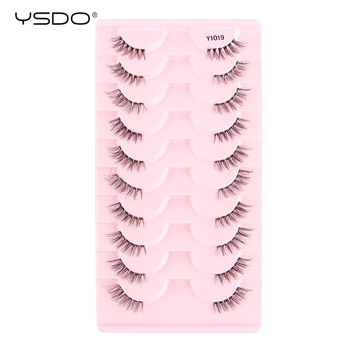 YSDO-Demi cils de chat doux, bande claire naturelle, faux cils, contaminants naturels, py, faux cils de vison 3D, outils de maquillage, 5/10 paires