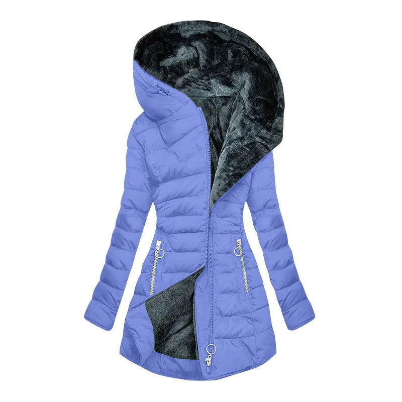 Manteaux matelassés à capuche pour femmes, nouvelle mode européenne et américaine, couleur unie, Simple, basique, Slim, décontracté, tendance quotidienne, Parkas