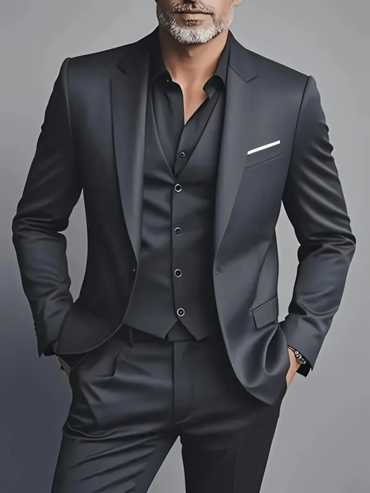 Ensembles de costumes élégants pour hommes - Ensemble de smoking coupe cintrée pour mariages et occasions formelles, costume noir