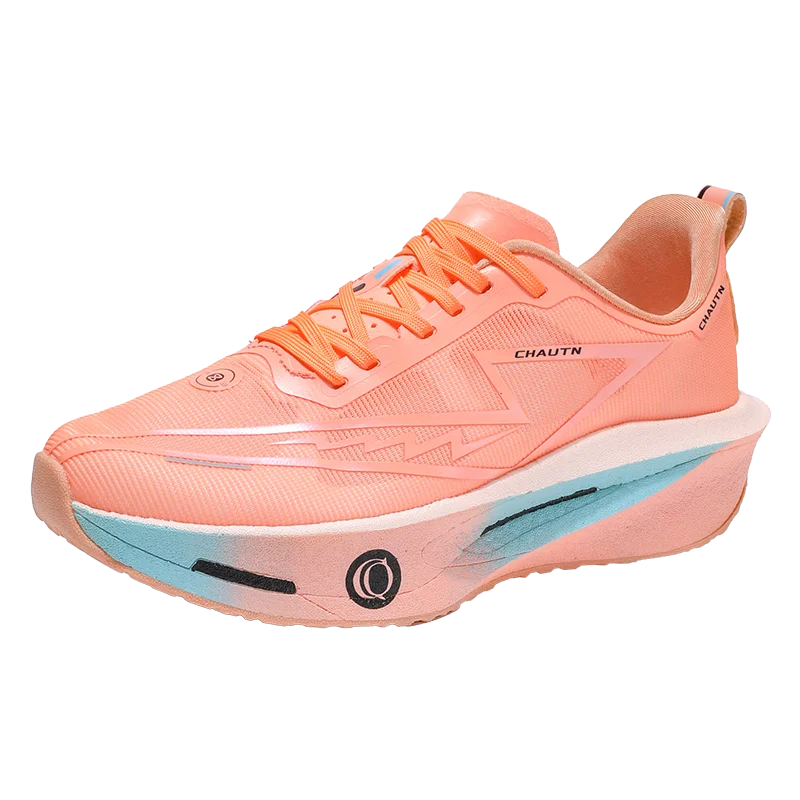 Chaussures de course respirantes à semelle épaisse avec plaque en carbone pour hommes, baskets unisexes assorties pour couples, idéales pour le jogging quotidien, professionnelles