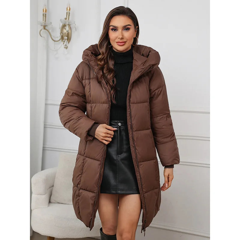 Femmes Long manteau 2024 nouveau automne hiver Parkas Femme épais vers le bas coton manteau Femme décontracté court chaud épais vêtements d'extérieur haut pour femme