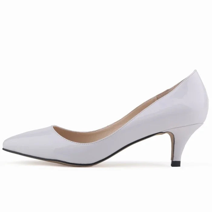 LOSLANDIFEN classique Sexy bout pointu 5 cm bas Med chaton talons hauts femmes pompes chaussures printemps marque Design robe chaussures de mariage
