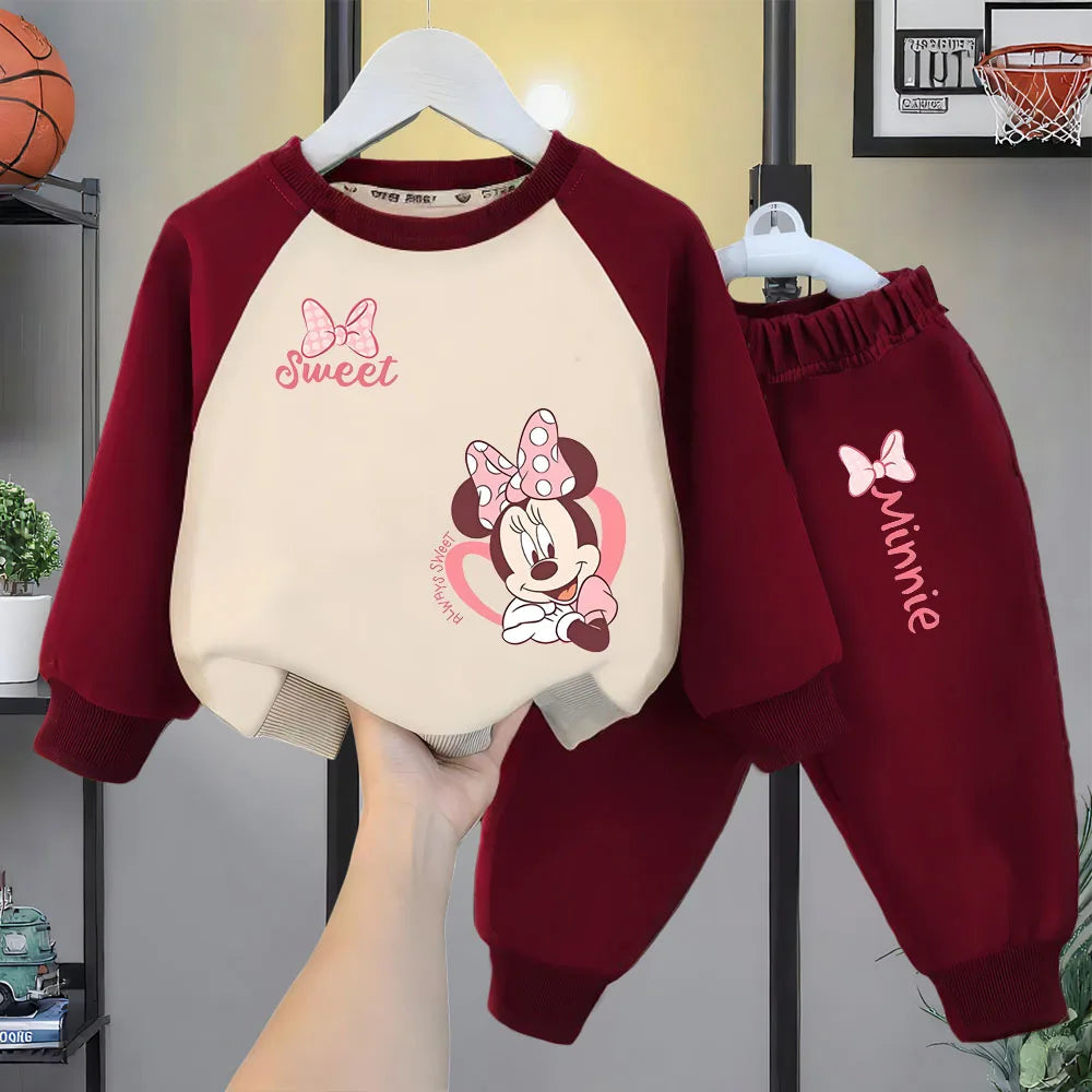 Printemps/automne bébé filles sweat-shirt décontracté ensembles enfants col rond épissé sweat à capuche et manches longues et pantalon 2 pièces enfants ensemble de pantalons de survêtement