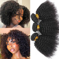Extensions de cheveux humains naturels vierges indiens bruts, bouclés afro crépus 4B 4C, doux, en trame