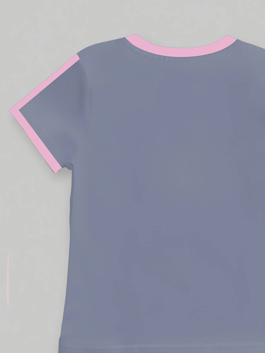 Tenue d'été décontractée pour filles : T-shirt à manches courtes imprimé nœud + pantalon long évasé, ensemble deux pièces avec bordure rose et imprimé nœud, tendance et polyvalent, adapté aux filles de 4 à 12 an