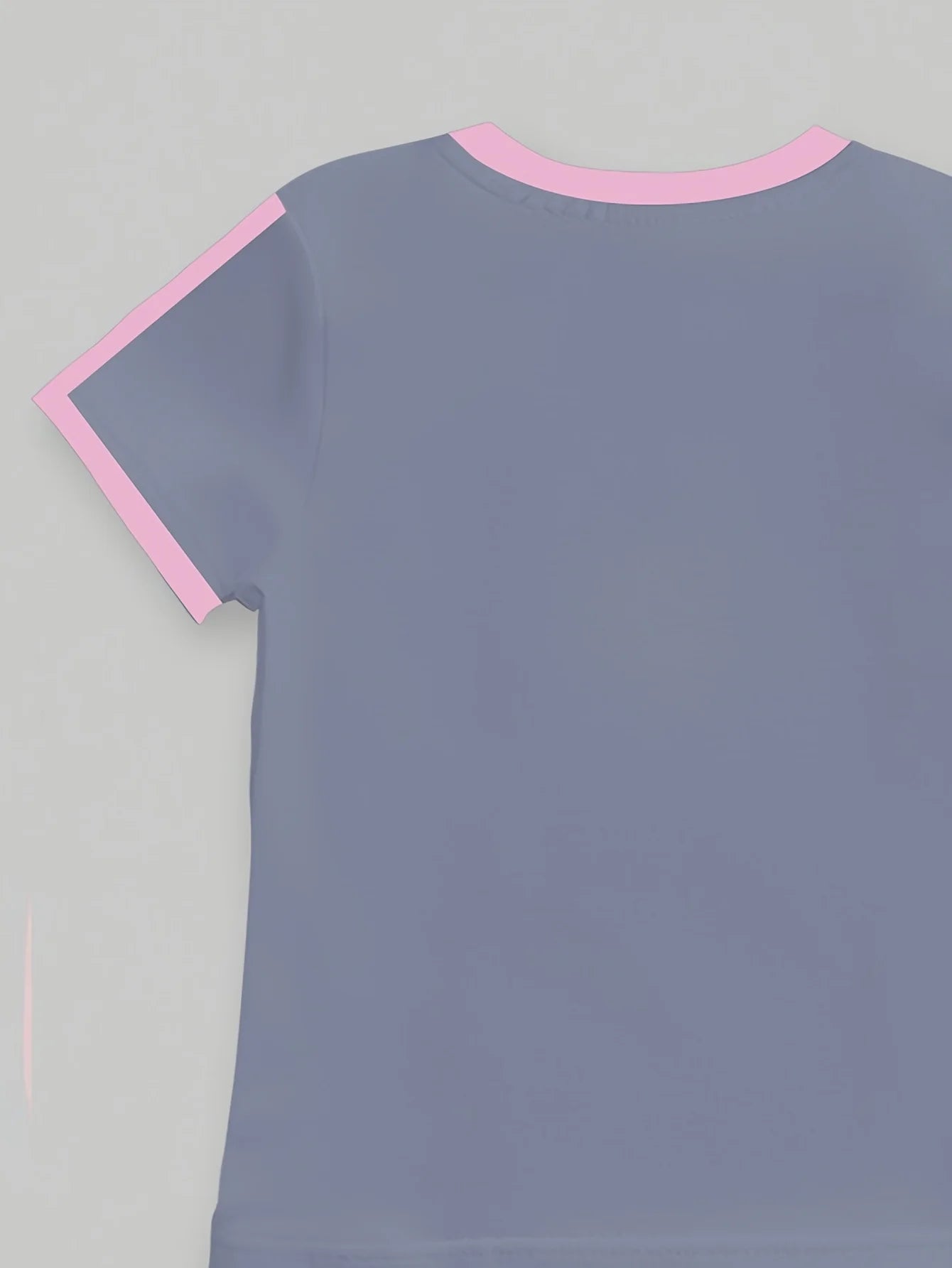 Tenue d'été décontractée pour filles : T-shirt à manches courtes imprimé nœud + pantalon long évasé, ensemble deux pièces avec bordure rose et imprimé nœud, tendance et polyvalent, adapté aux filles de 4 à 12 an