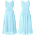 Robe à Fleurs en Mousseline de Soie pour Fille, Tenue de Mariage, Demoiselle d'Honneur, ixd'Anniversaire, Découpe, Col en V Froncé, Été