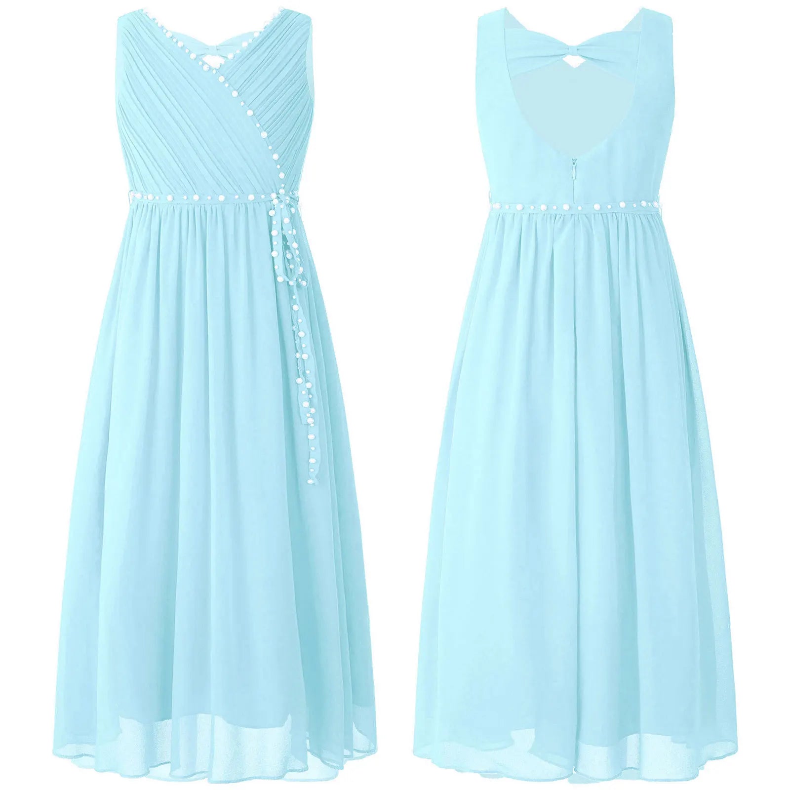 Robe à Fleurs en Mousseline de Soie pour Fille, Tenue de Mariage, Demoiselle d'Honneur, ixd'Anniversaire, Découpe, Col en V Froncé, Été