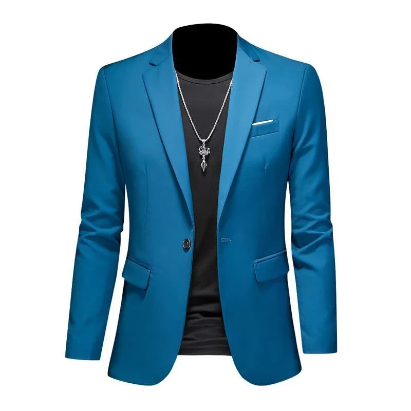 Boutique de mode couleur unie haut de gamme marque décontracté affaires hommes Blazer marié robe de mariée Blazers pour hommes costume hauts Jacke manteau