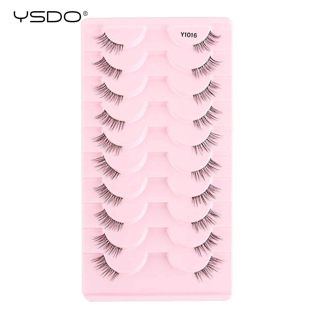 YSDO-Demi cils de chat doux, bande claire naturelle, faux cils, contaminants naturels, py, faux cils de vison 3D, outils de maquillage, 5/10 paires