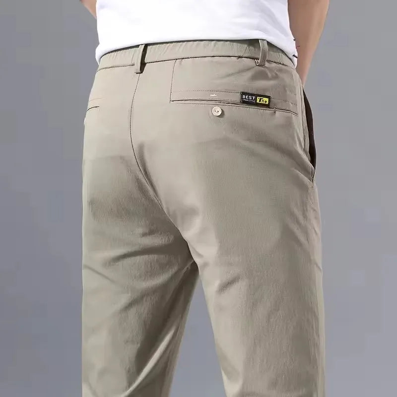 2025 printemps automne mince mince hommes pantalons décontractés classique affaires coton Stretch Golf pantalon mode coréenne mâle vêtements pantalons