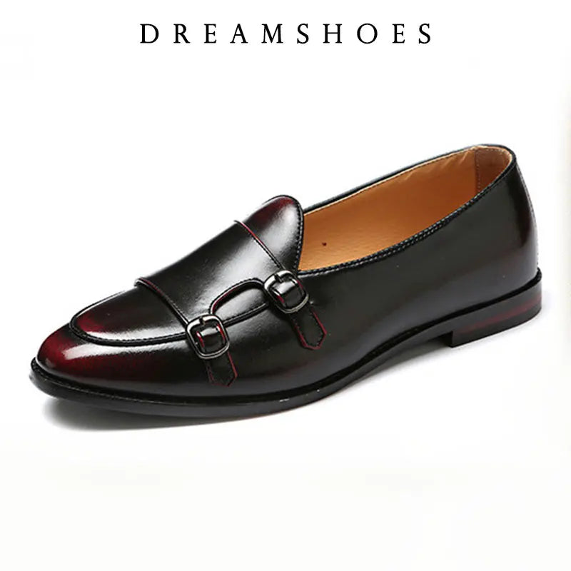 2025 mocassins hommes chaussures en cuir à semelles épaisses Style britannique noir chaussures d'affaires formelles mode luxe chaussures décontractées à enfiler