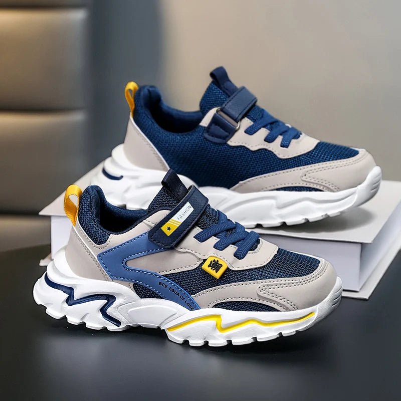Baskets d'été en maille respirante pour garçons, chaussures de Tennis d'extérieur antidérapantes pour enfants, Sport, course à pied, taille 28-39