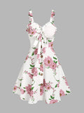 Fur sNuremberg-Robe de vacances à imprimé floral pour femmes, mini robe à volants, nœud papillon, fête dans le jardin, éducatif, été, 2025