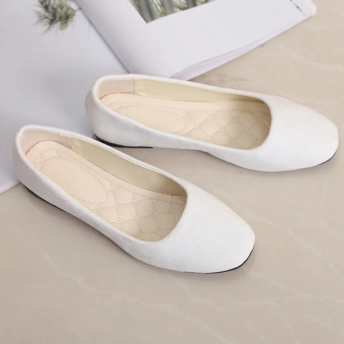 Mocassins en daim à talon plat pour femmes, chaussures peu profondes, printemps, été, carré, Parker, basique, concis, escarpins, taille 36-43