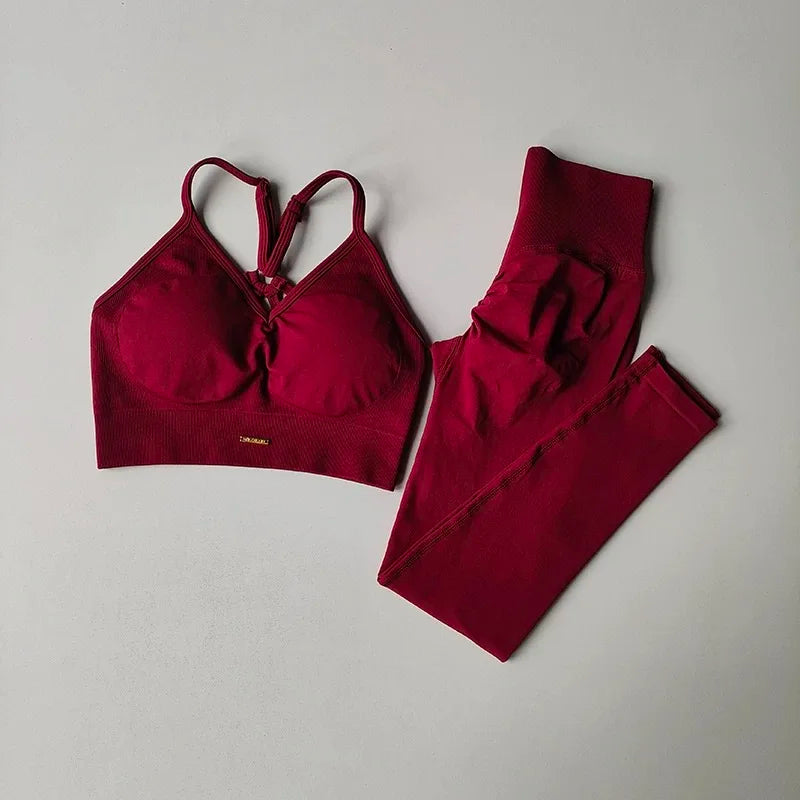 Combinaison de sport pour femme Peach à taille haute et effet push-up, résistante aux chocs, pour le yoga, la course et le style