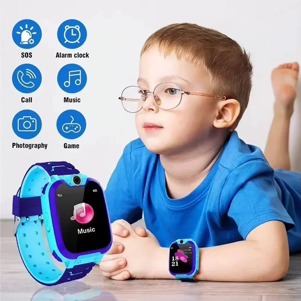 Montre connectée pour enfants Lenovo 2027, nouvelle version 5G, GPS, carte SIM, appel SOS, caméra, étanche, pour garçons et filles, cadeau