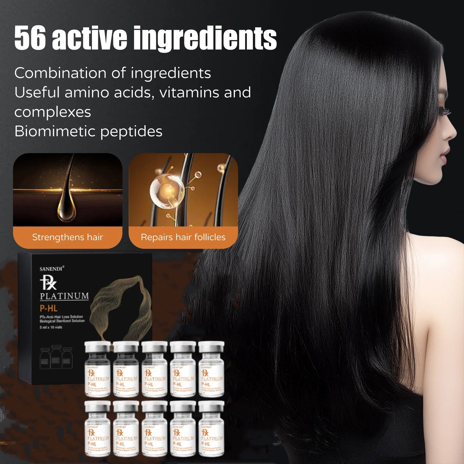 Sanendi coréen sérum de croissance des cheveux P-HL Ptx Peptide Essence Dr.Pen Booster Solution Anti-perte de cheveux réparation hydratant pour la peau
