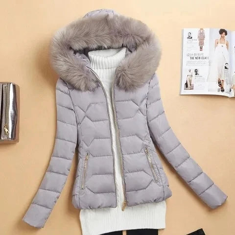 Femmes hiver coton rembourré veste 2025 nouvelles femmes grand col de fourrure coton manteau chaud épaissir ample à capuche Parkas hiver vêtements d'extérieur