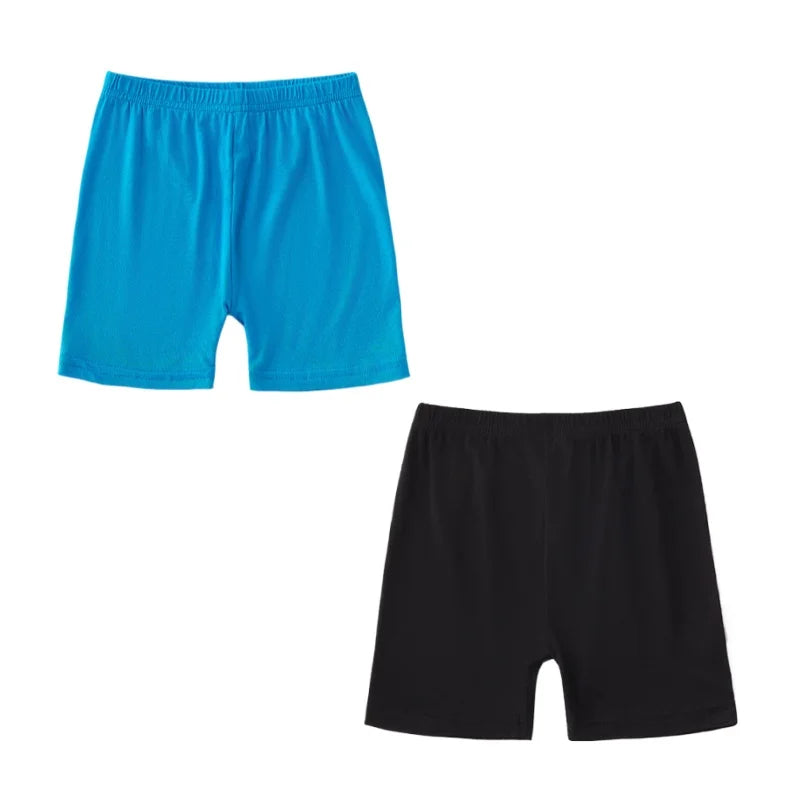 Leggings d'été pour enfants, 2 pièces, shorts de sécurité en coton pour filles, shorts de plage de couleur unie, adaptés aux enfants âgés de 2 à 12 ans