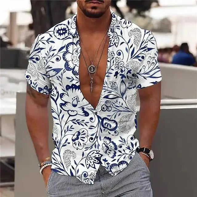 Chemise confortable pour hommes cocotier imprimé en 3D plage hawaïenne S-6XLl manches courtes haut tendance décontracté