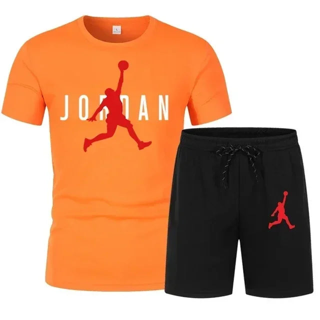 Été populaire hommes T-shirt + short costume hommes sport costume impression décontracté mode à manches courtes T-shirt ensemble hommes Joggers costume ensemble