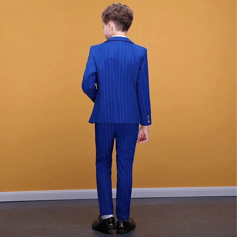 Costume de Smoking pour Enfant et Adolescent, Veste Luxueuse, GlaPants, Nministériels d Papillon, Photographie, Fleur Trempée, Robe de Mariée Formelle pour Garçons, 4 Pièces