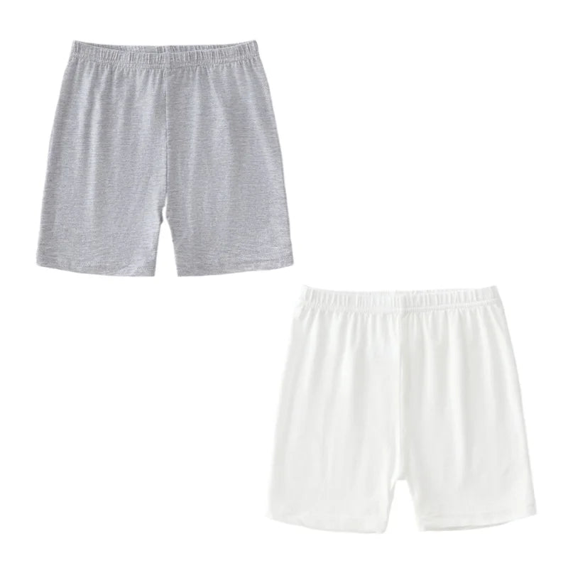Leggings d'été pour enfants, 2 pièces, shorts de sécurité en coton pour filles, shorts de plage de couleur unie, adaptés aux enfants âgés de 2 à 12 ans