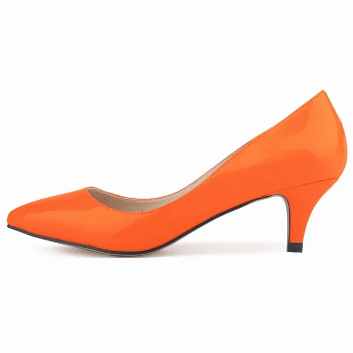 LOSLANDIFEN classique Sexy bout pointu 5 cm bas Med chaton talons hauts femmes pompes chaussures printemps marque Design robe chaussures de mariage