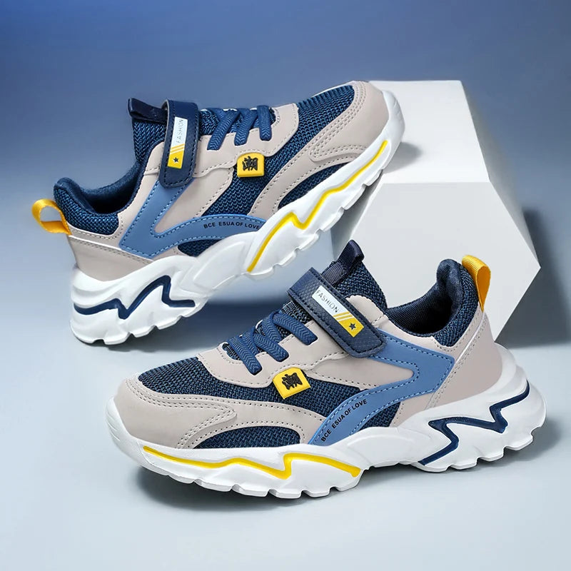 Baskets d'été en maille respirante pour garçons, chaussures de Tennis d'extérieur antidérapantes pour enfants, Sport, course à pied, taille 28-39