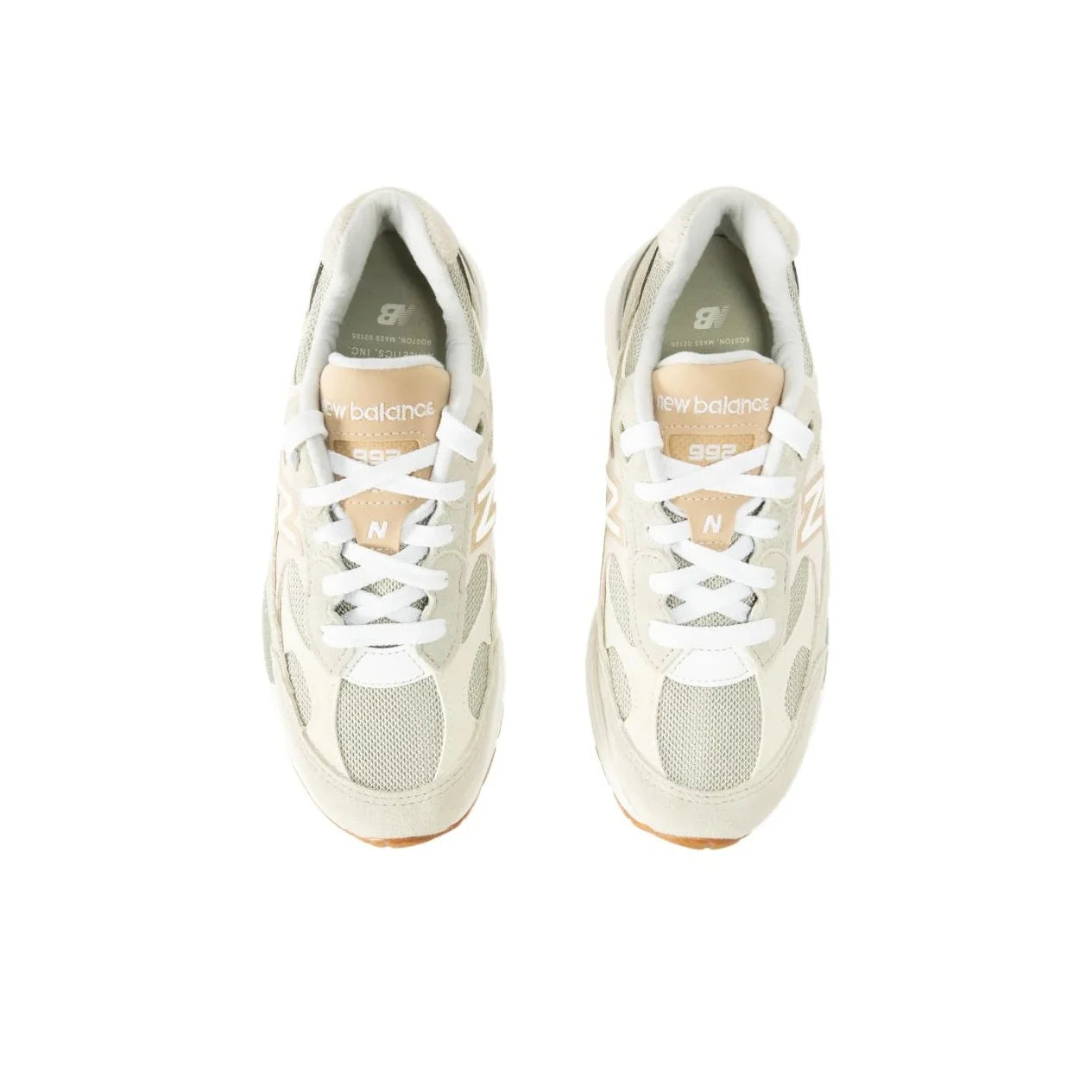 Chaussures de course New Balance NB 992 unisexe beige vert