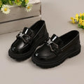 Chaussures en cuir pour enfants, chaussures de princesse papillon brillant, bout rond, à enfiler, mocassins élégants et doux Mary Jane pour filles, automne 2025