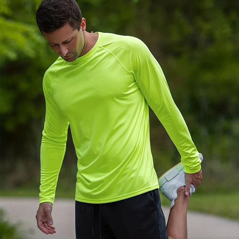 T-shirt à manches longues Nheals UPF 50+ pour homme, protection solaire UV, séchage rapide, respirant, t-shirt de protection solaire, randonnée, pêche, hauts de performance