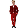 Costumes en velours smoking pour garçons costume de mariage formel 3 pièces enfants veste décontractée gilet pantalon pour bal soirée fête spectacle de piano