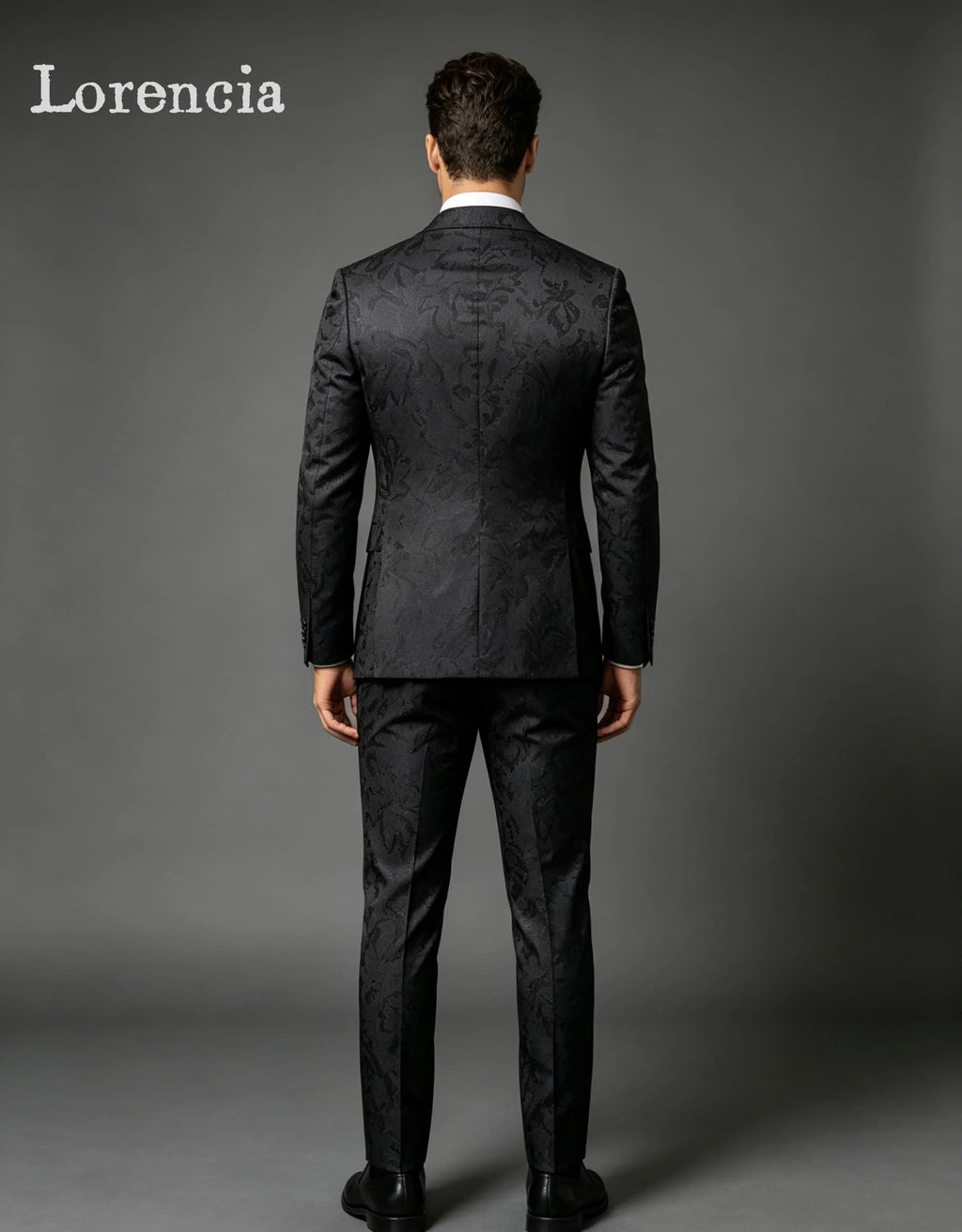 Costumes élégants pour hommes en jacquard floral, coupe ajustée, pour marié, mariage, smoking, ensemble 2 pièces, blazer pour soirée formelle, costumes sur mesure pour homme
