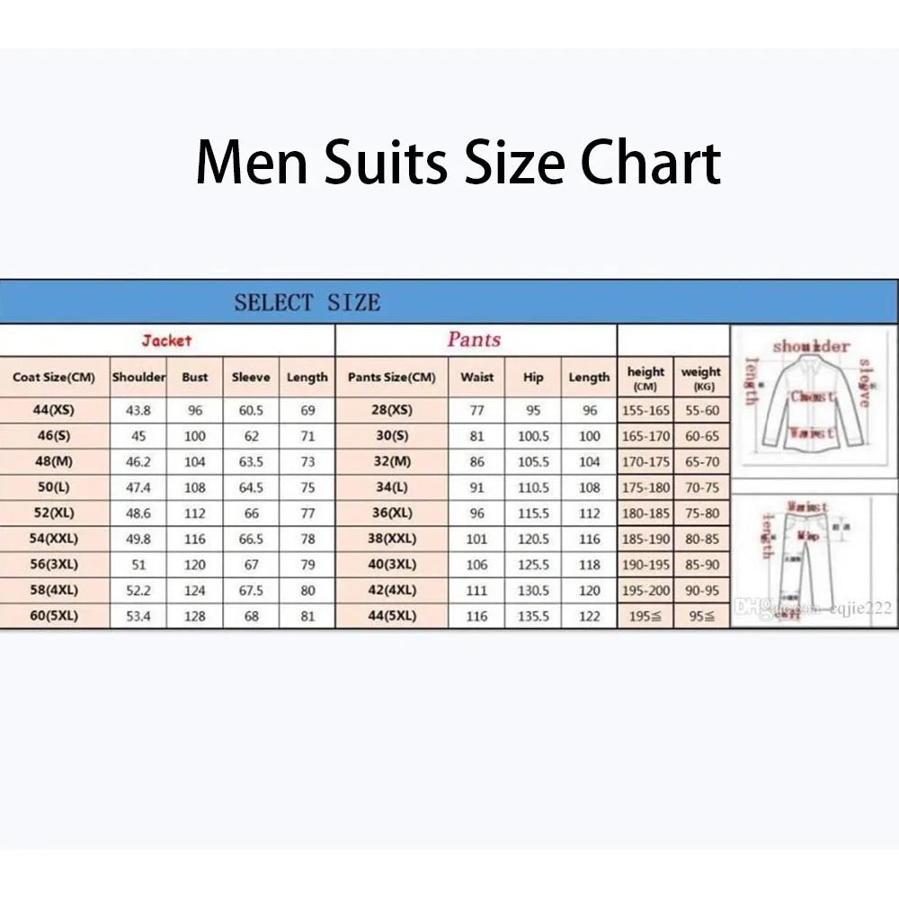 Costumes pour hommes slim fit, luxe, simple boutonnage, ensemble veste et pantalon 2 pièces, vêtements pour hommes de haute qualité, costume d'affaires homme