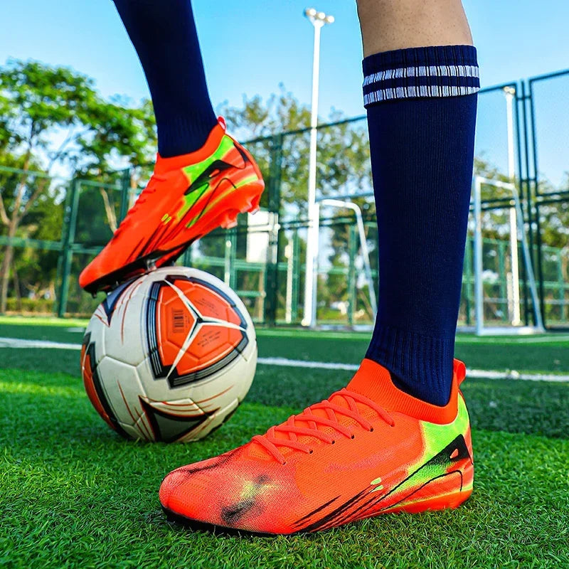 Nouvelles chaussures de Football pour hommes TF/FG vente chaude bottes de Football pour enfants en plein air anti-dérapant baskets d'entraînement chaussures de Football pour garçons
