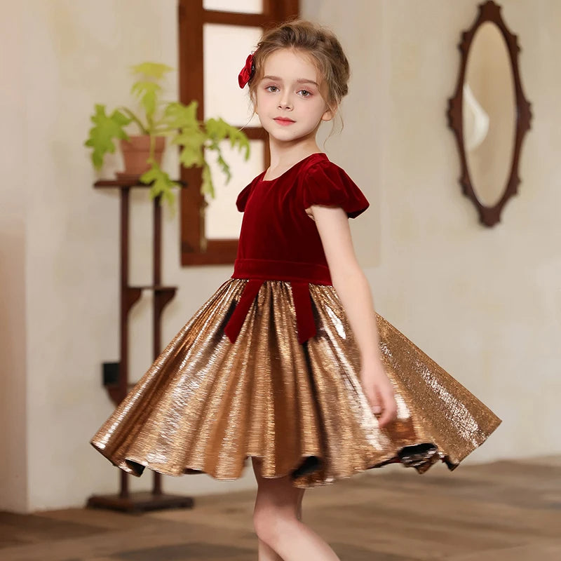 Tween Girl – robe de soirée de luxe pour bal de promo, vêtements fantaisie pour enfants, vêtements de spectacle de Concert de mariage, Costume de carnaval de princesse française pour enfants