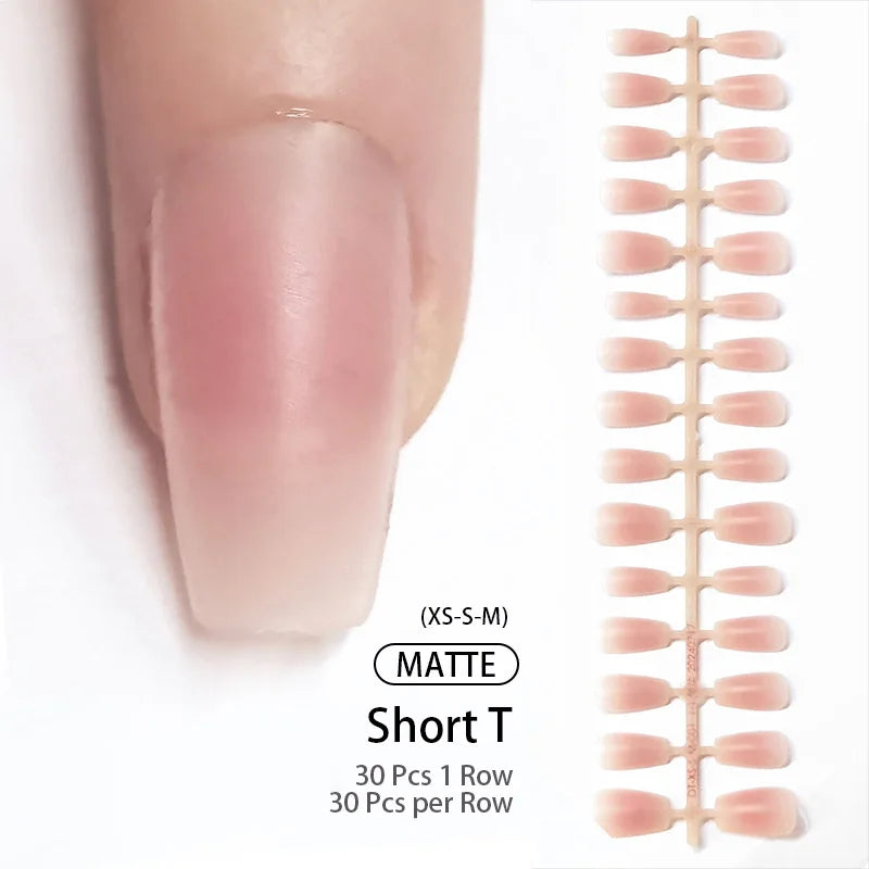24 pièces/ensemble blanc français presse sur faux ongles couverture complète artificielle portable ongles conseils de beauté nu français blanc faux ongles Art