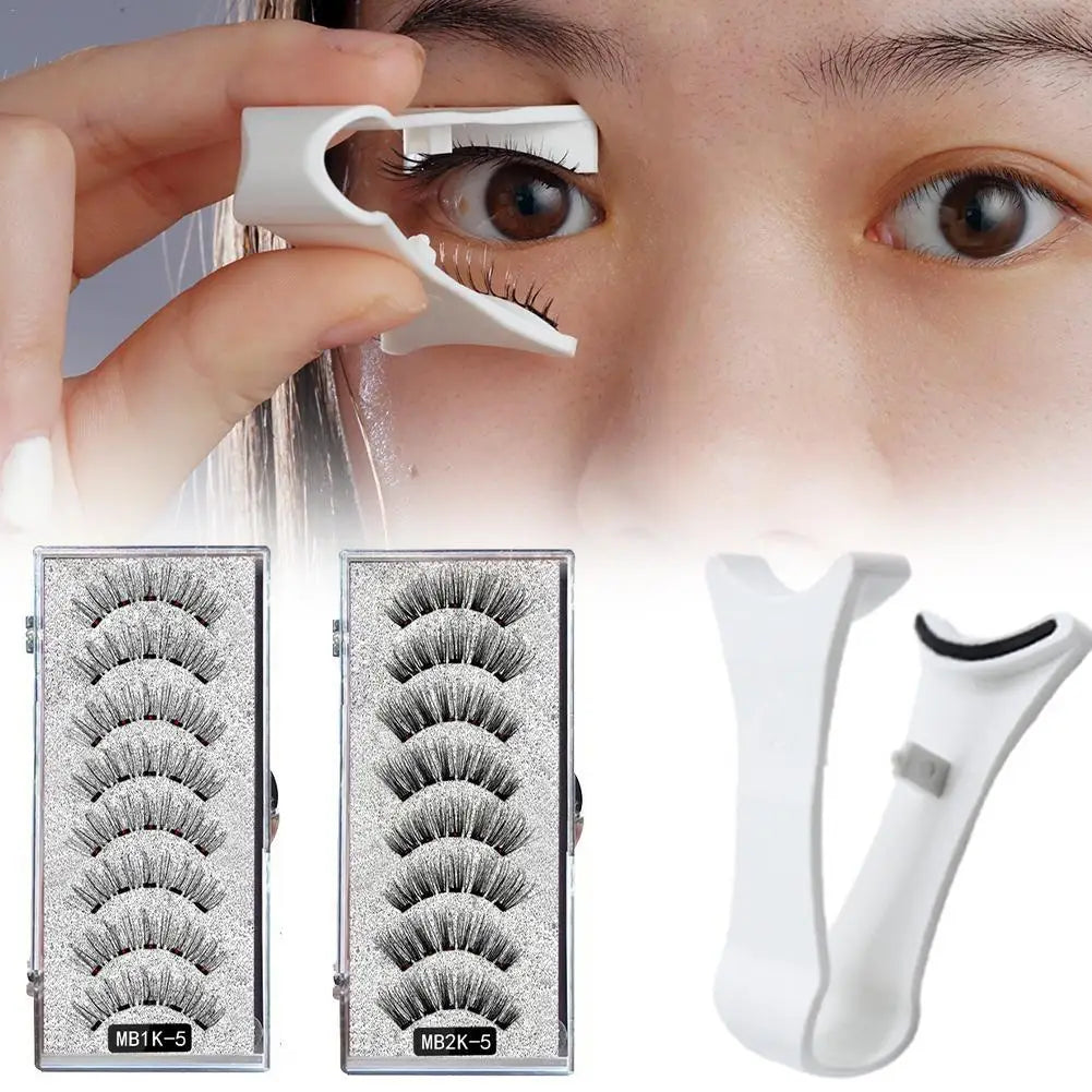 Cils magnétiques naturels 3D, avec 5 cils magnétiques, boîte d'expédition, faux cadeau fait à la main, Support réutilisable, goutte Magne T6N2