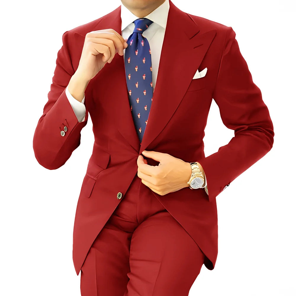 Costume formel pour hommes, vêtements de travail longs pour le bureau, veste de smoking pour marié, pantalon, costume sur mesure, Blazer gris foncé, XS-5XL