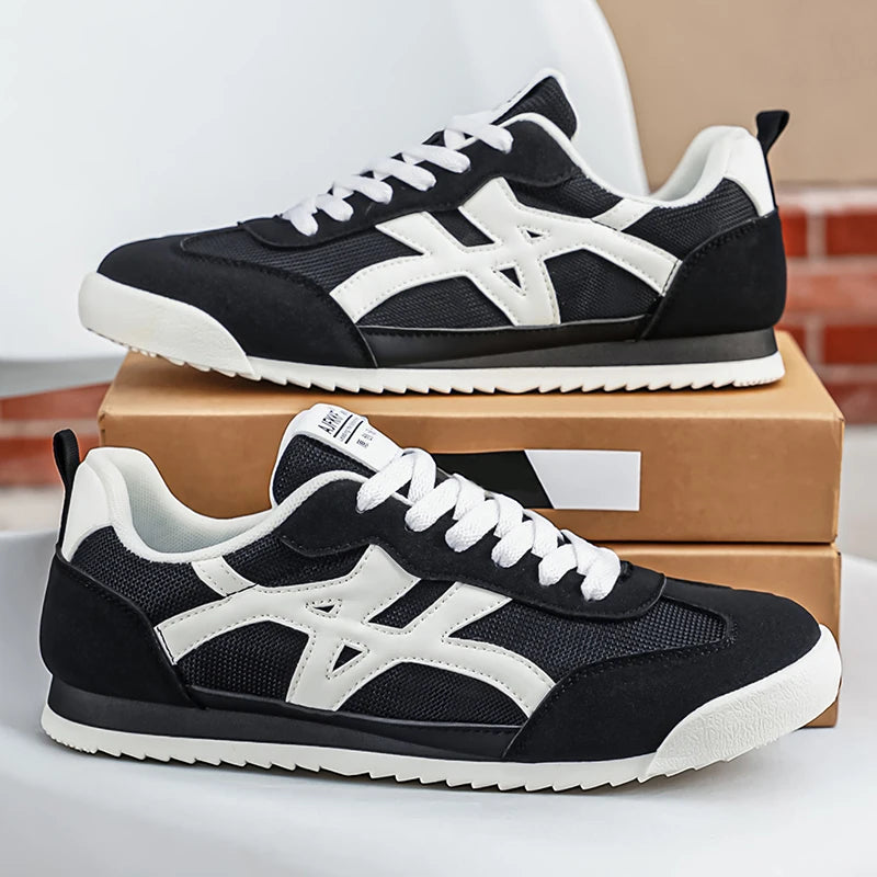 Chaussures décontractées pour hommes, baskets tendance à lacets, légères, confortables, respirantes, pour la marche quotidienne