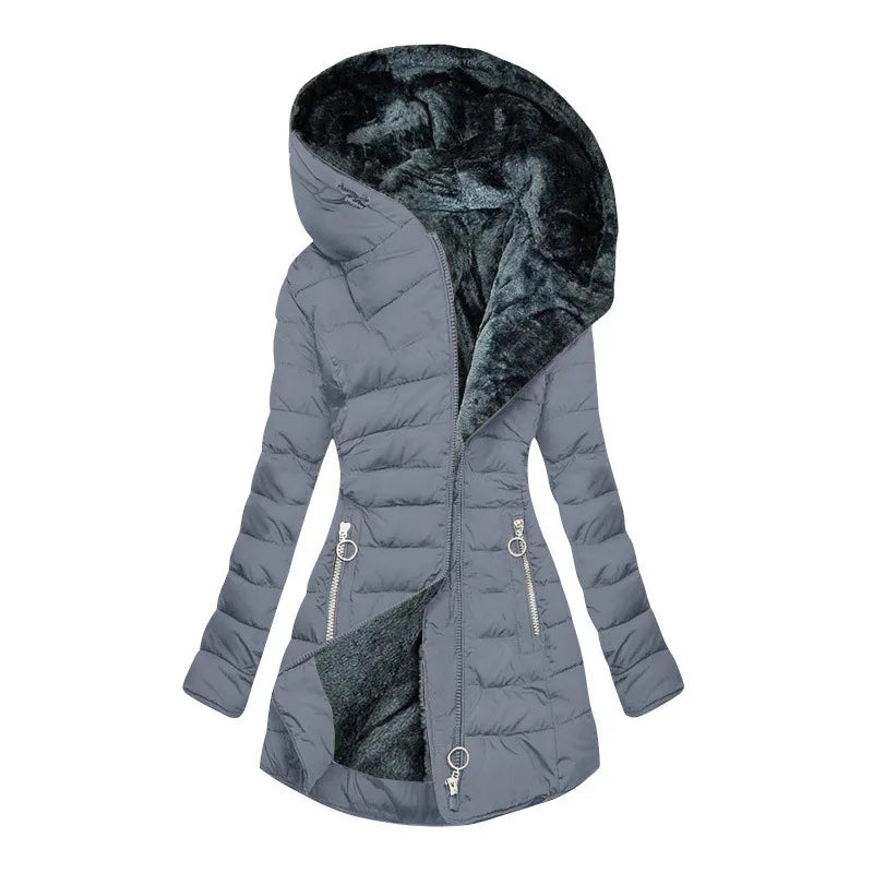 Manteaux matelassés à capuche pour femmes, nouvelle mode européenne et américaine, couleur unie, Simple, basique, Slim, décontracté, tendance quotidienne, Parkas