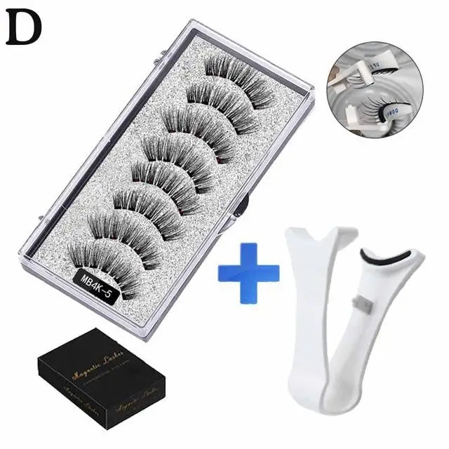 Cils magnétiques naturels 3D, avec 5 cils magnétiques, boîte d'expédition, faux cadeau fait à la main, Support réutilisable, goutte Magne T6N2